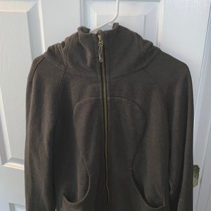 Army green lululemon scooba hoodie